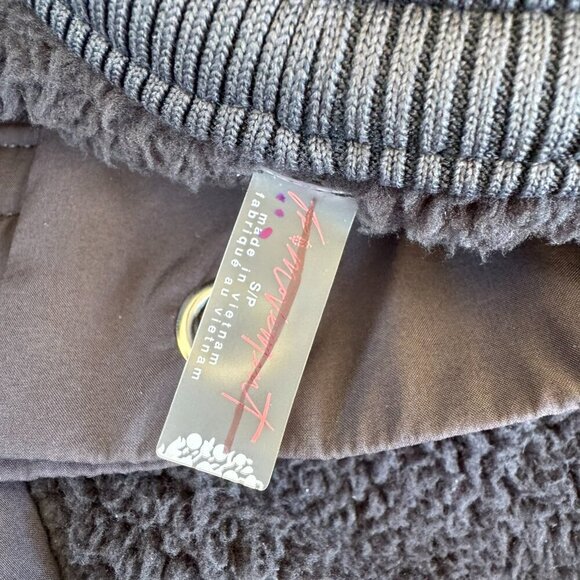 New Free People Sundown Fleece Joggers Wide Leg Pants FP Movement Black Small - Picture 6 of 10